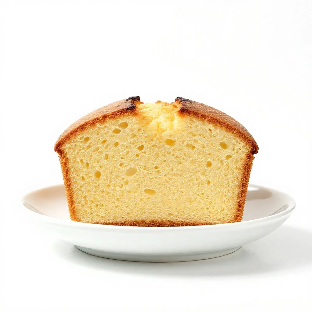 Pound cake isolated on a white background