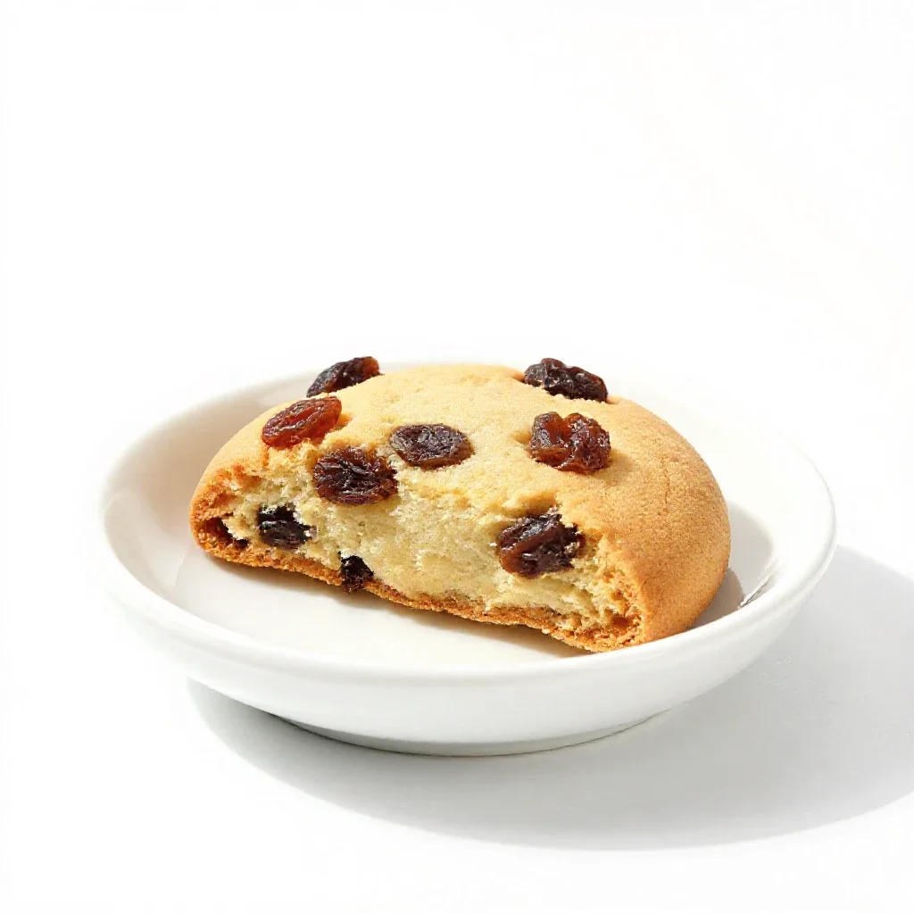 Raisin cookie isolated on a white background