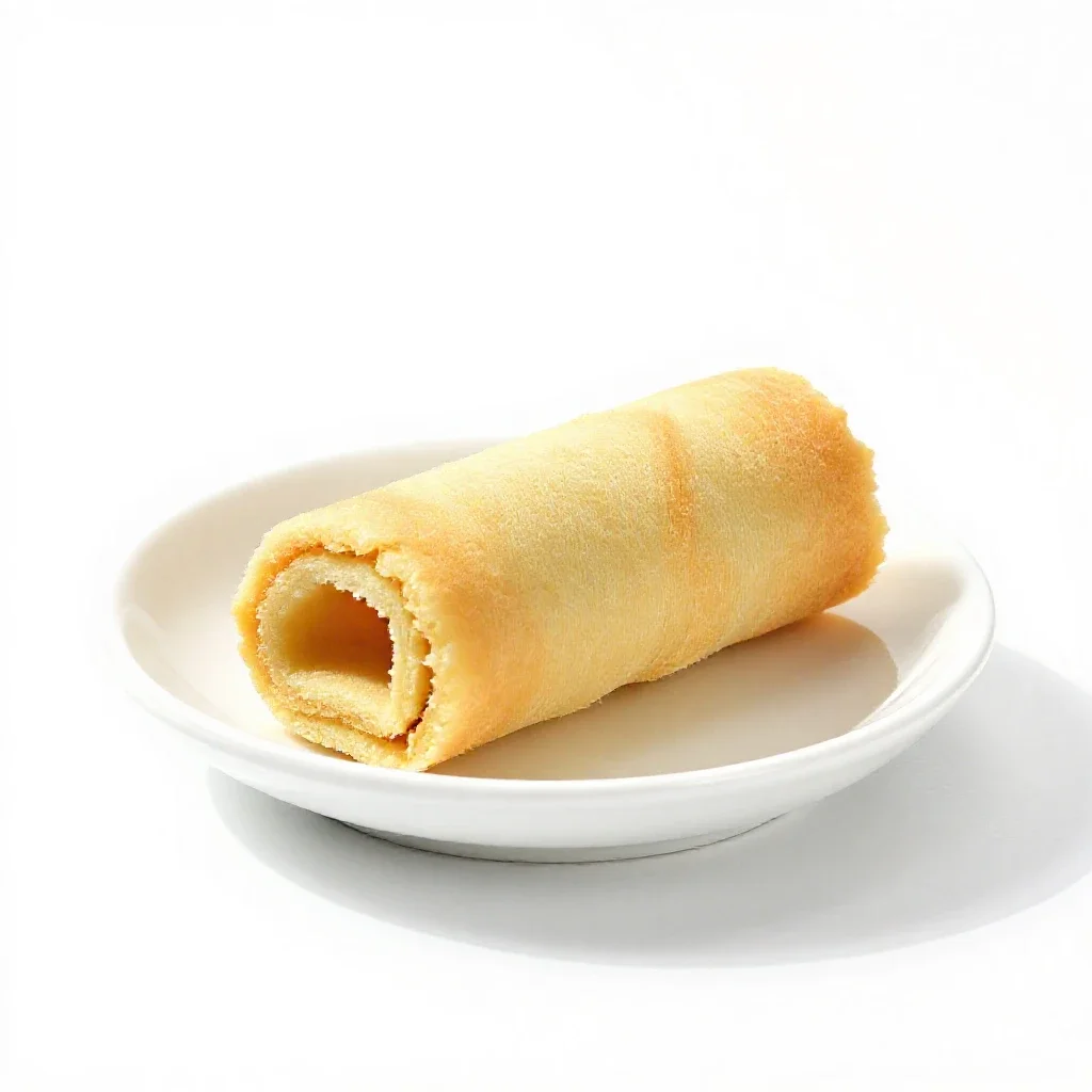 Rolled biscuit isolated on a white background