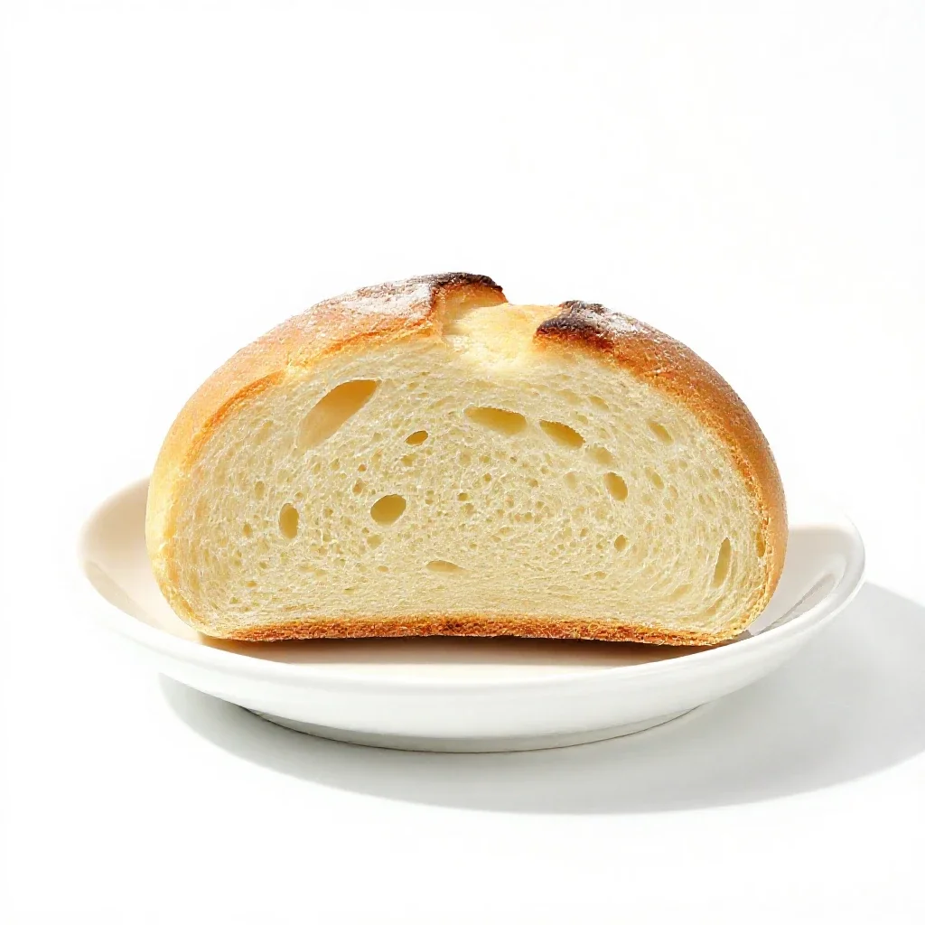 Salt-rising bread isolated on a white background