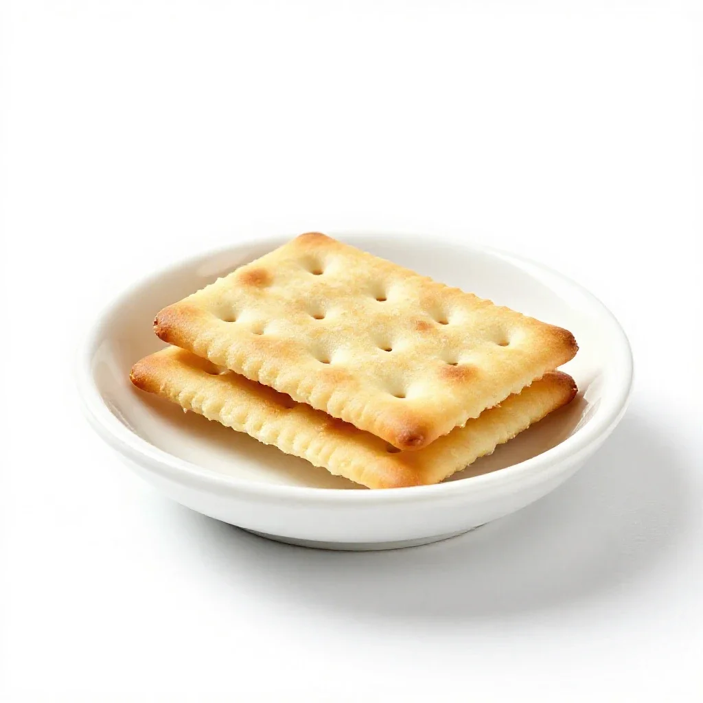 Saltine isolated on a white background
