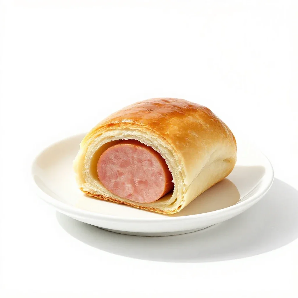 Sausage roll isolated on a white background