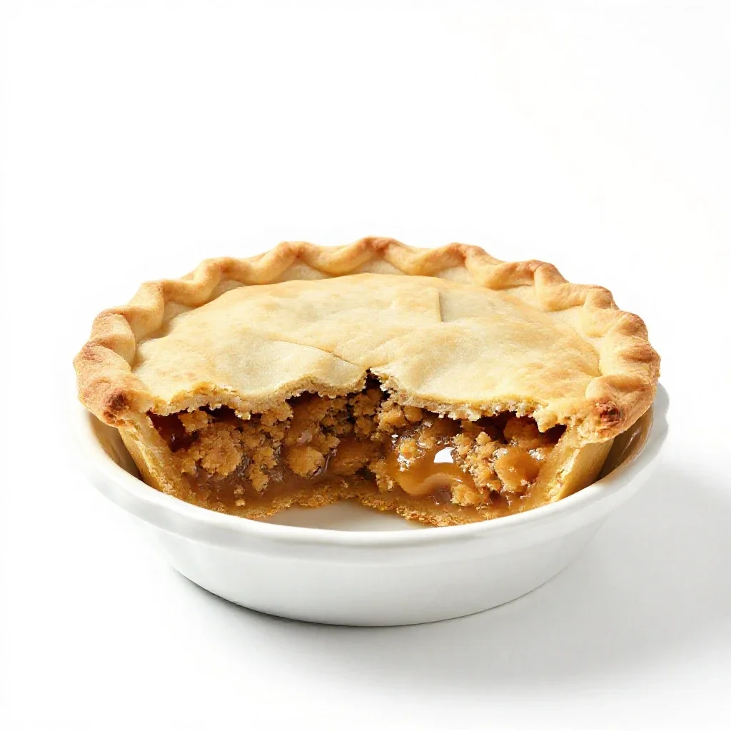 Shoofly pie isolated on a white background