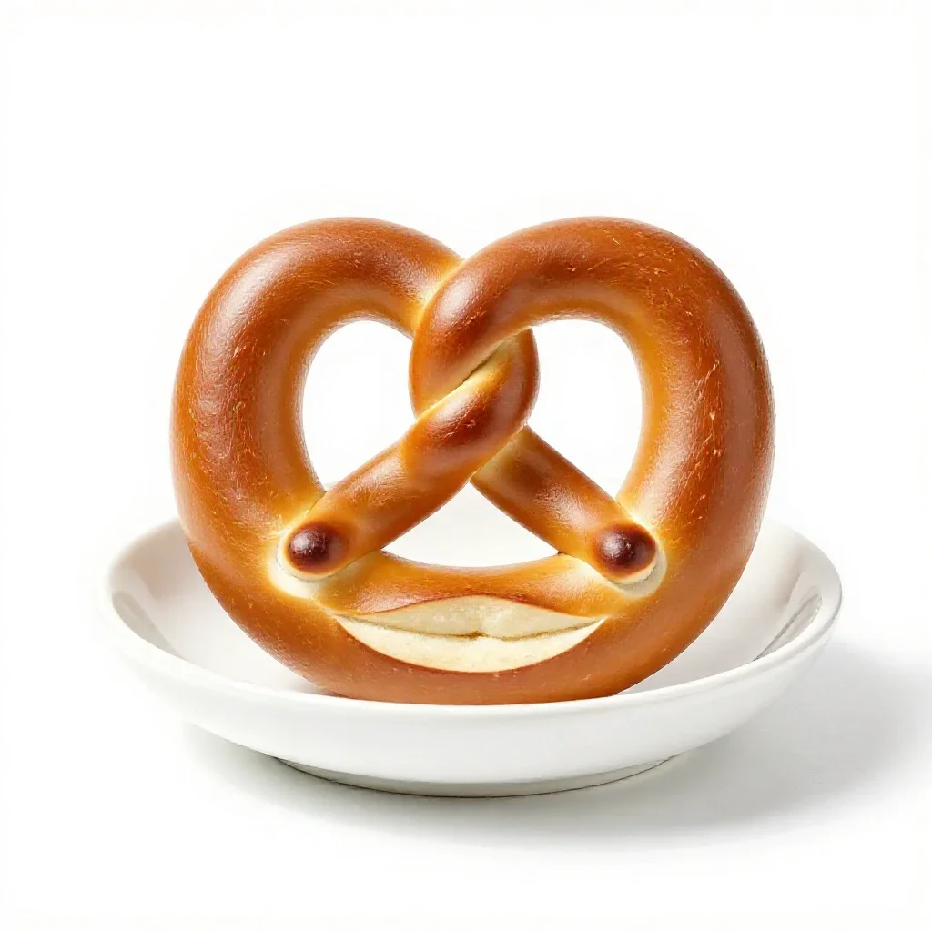 Soft pretzel isolated on a white background