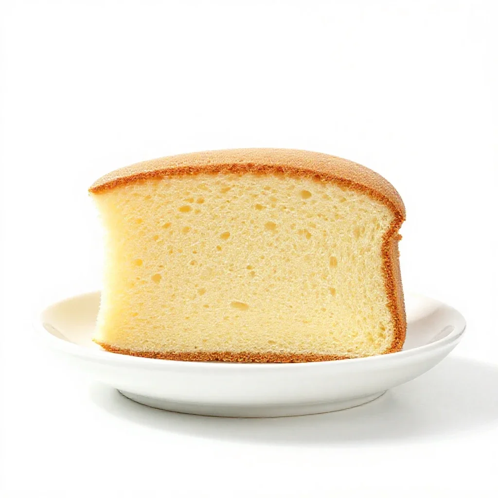 Sponge cake isolated on a white background