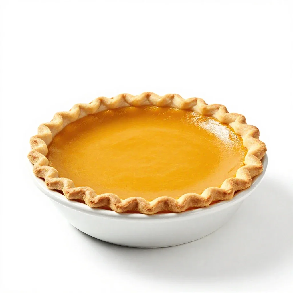 Squash pie isolated on a white background