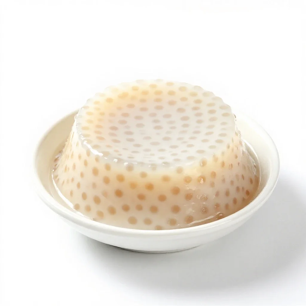 Tapioca pudding isolated on a white background