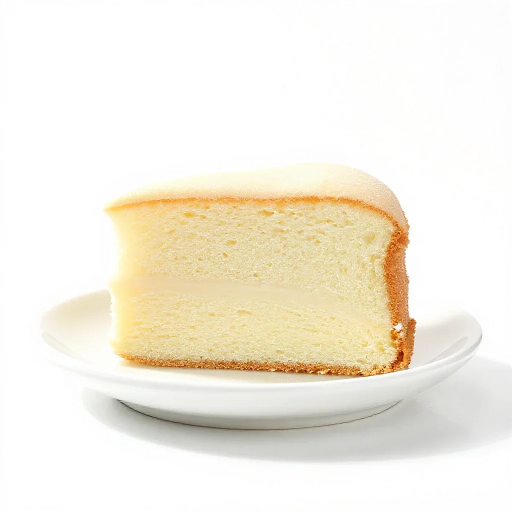 White cake isolated on a white background