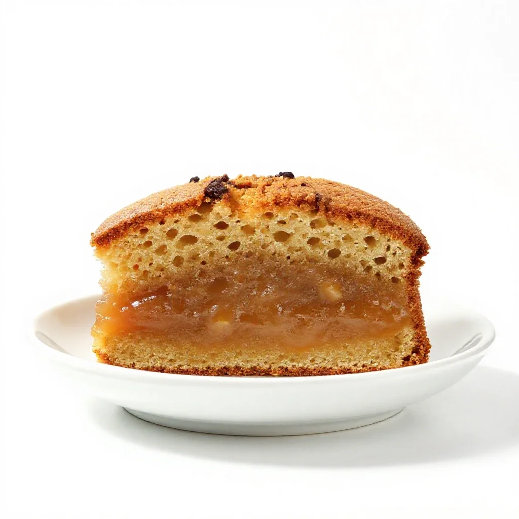 Applesauce cake isolated on a white background