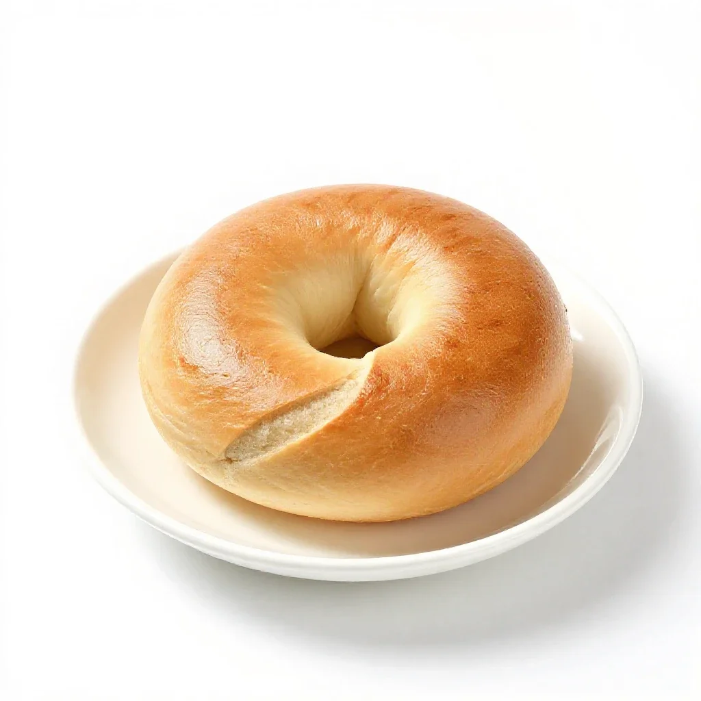 Onion bagel isolated on a white background