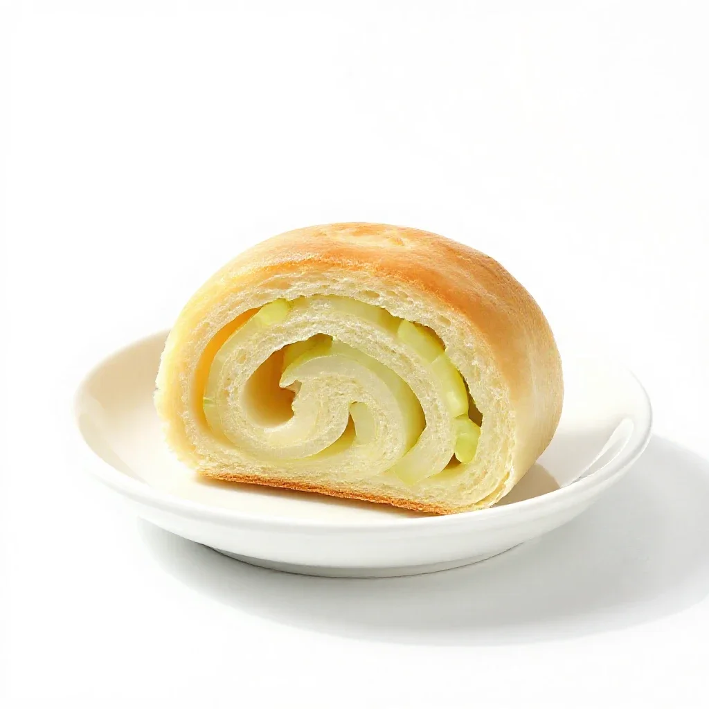 Onion roll isolated on a white background