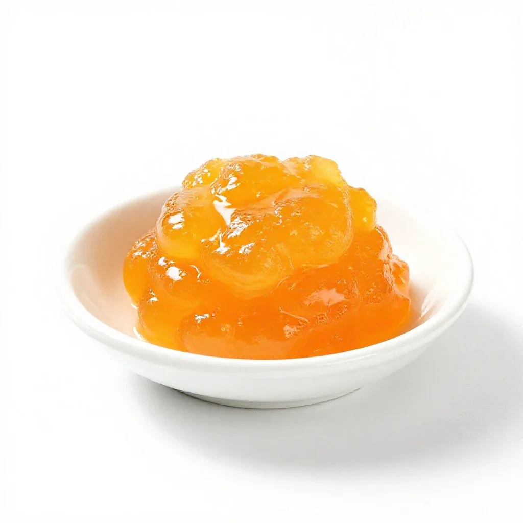 Orange marmalade isolated on a white background