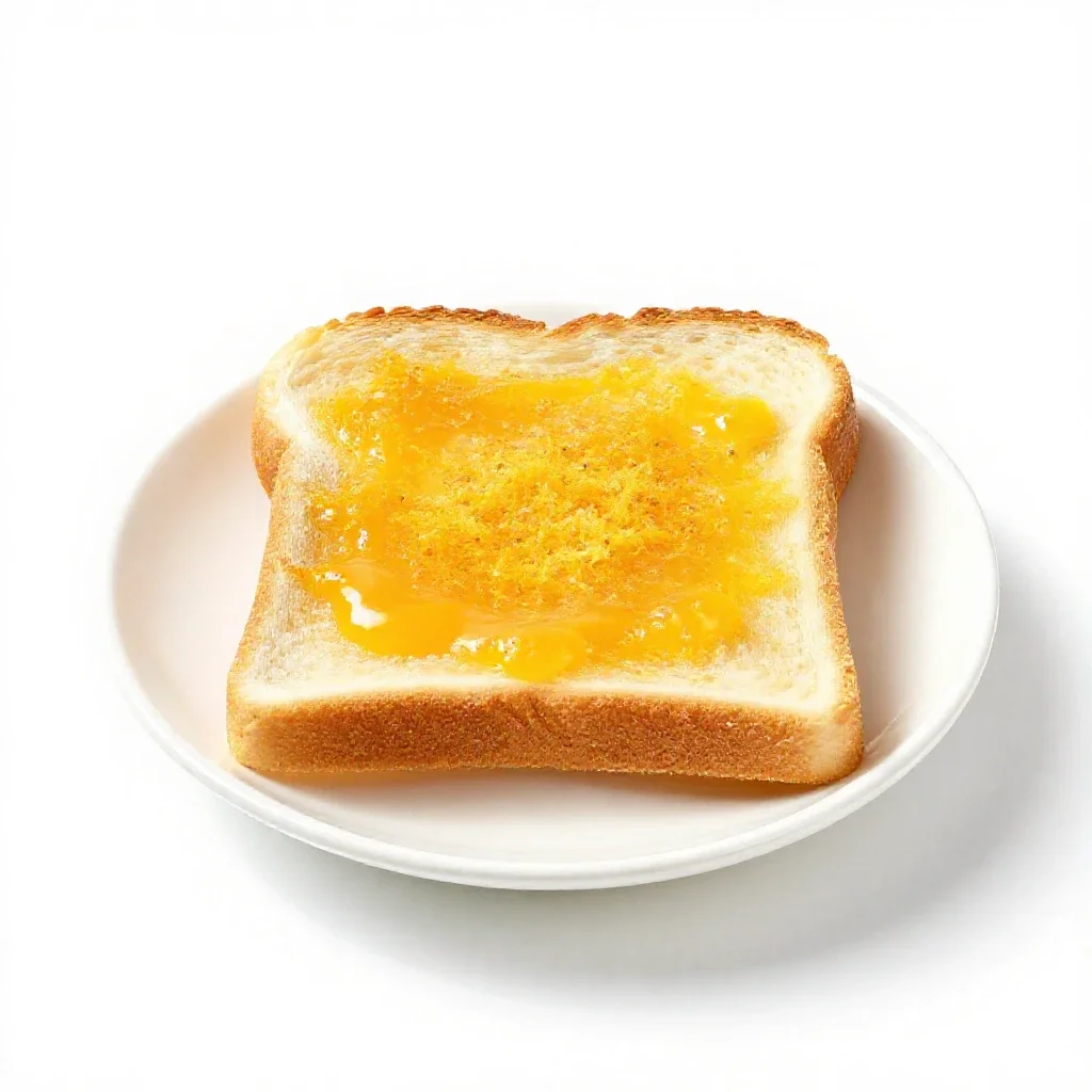 Orange toast isolated on a white background