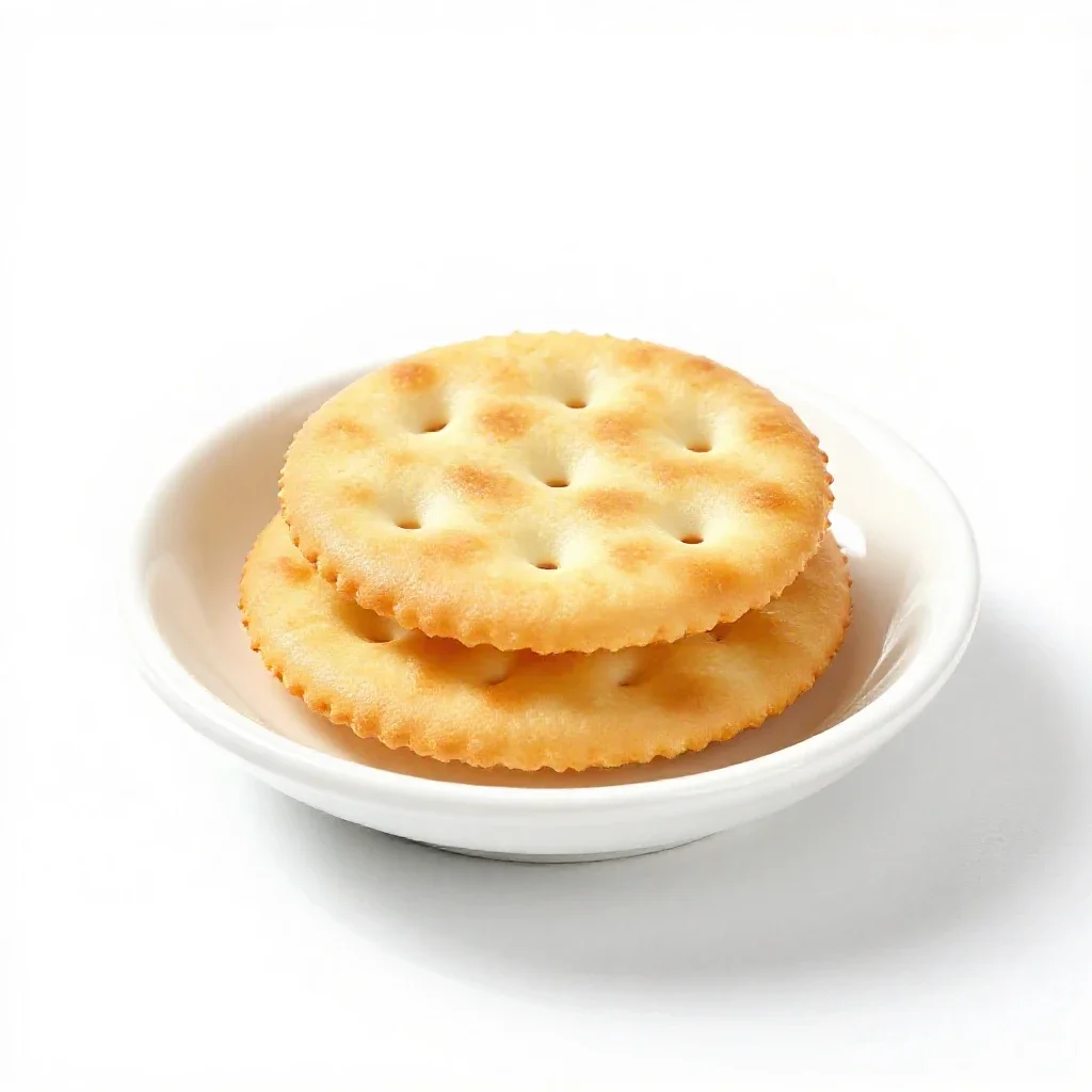 Oyster cracker isolated on a white background
