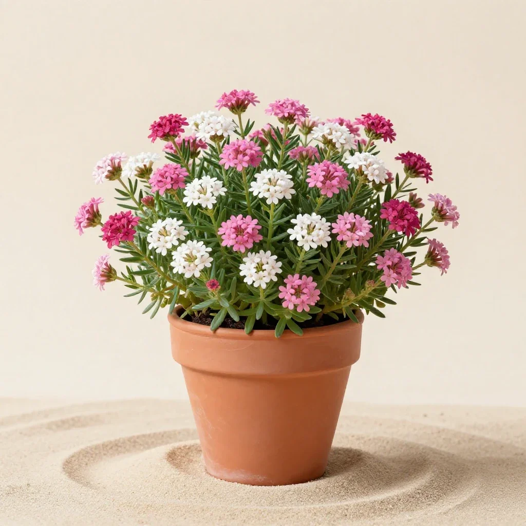 Beach sand verbena isolated on a white background