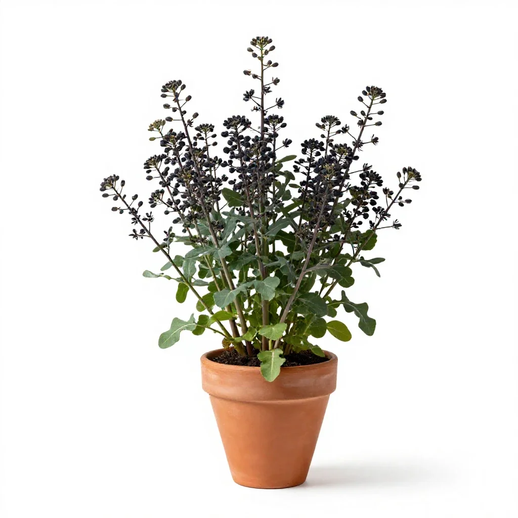 Black mustard isolated on a white background