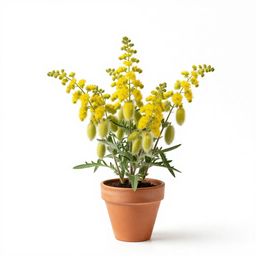 Bladderpod isolated on a white background