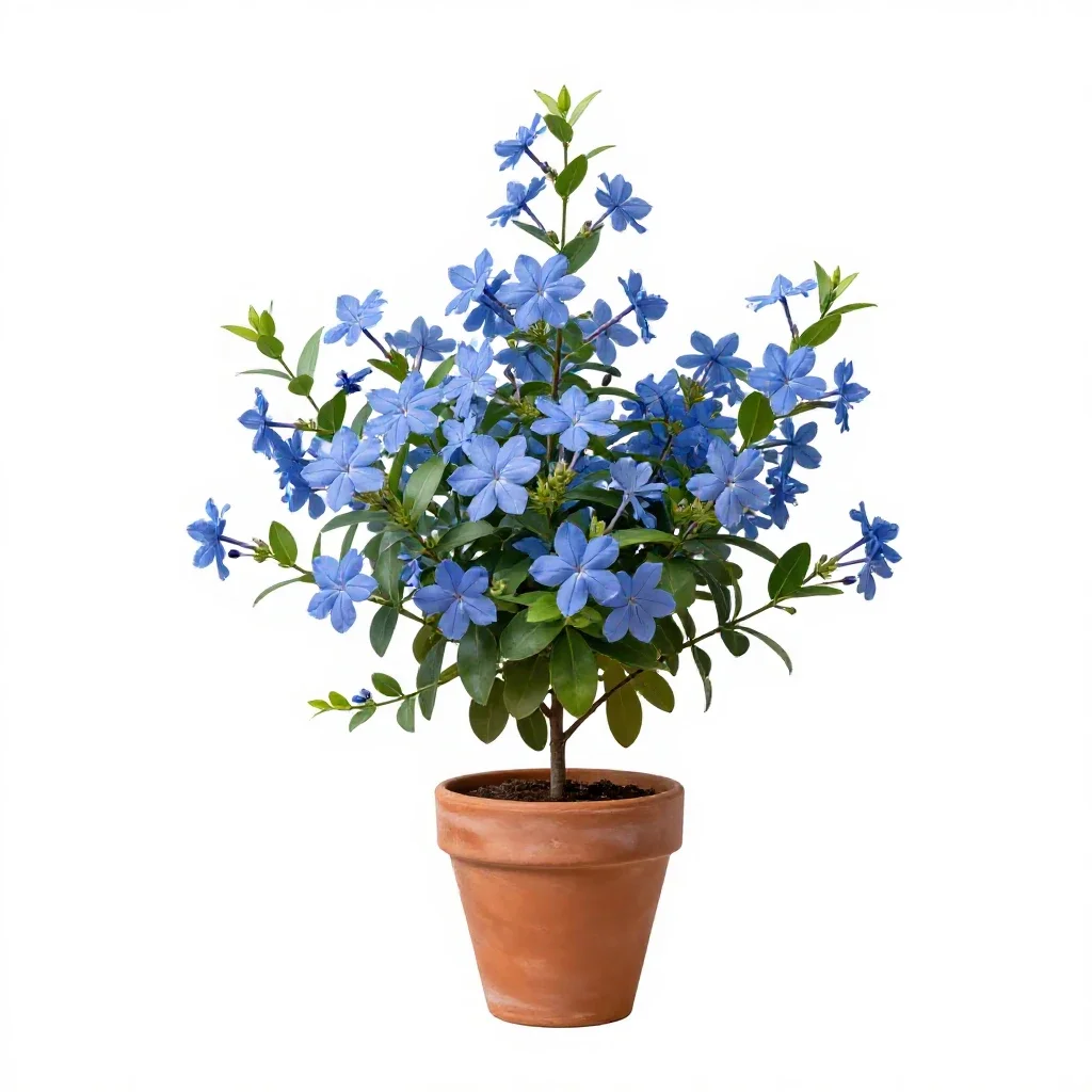 Blue jasmine isolated on a white background
