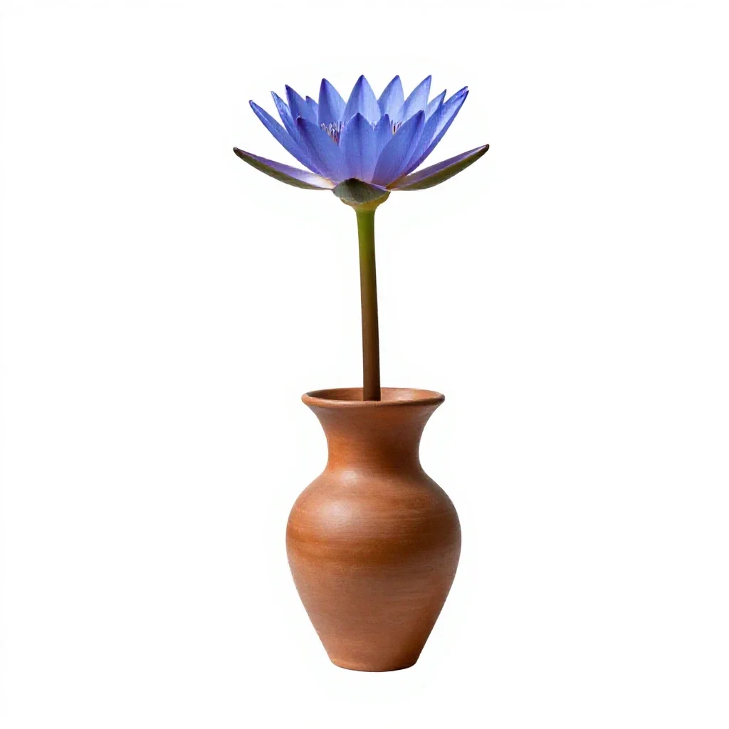 Blue lotus isolated on a white background