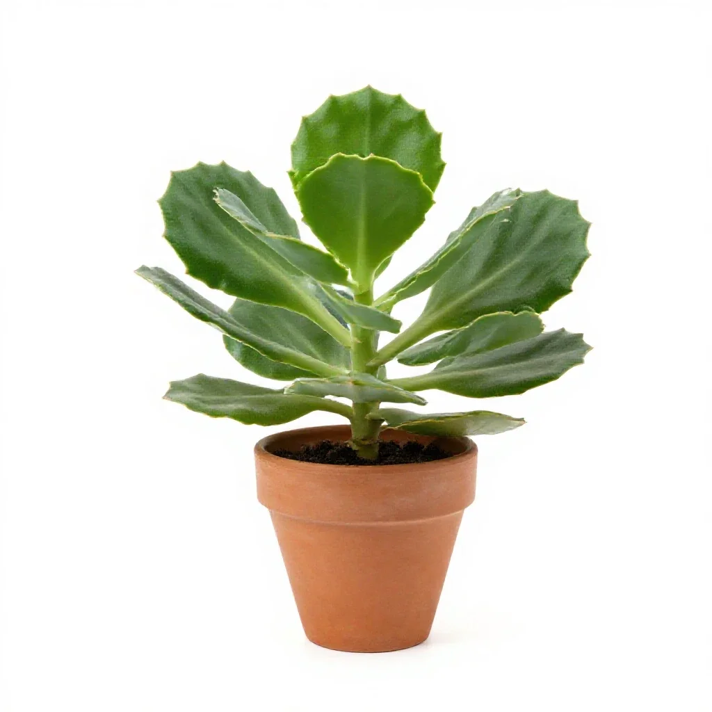 Broad-leaved montia isolated on a white background