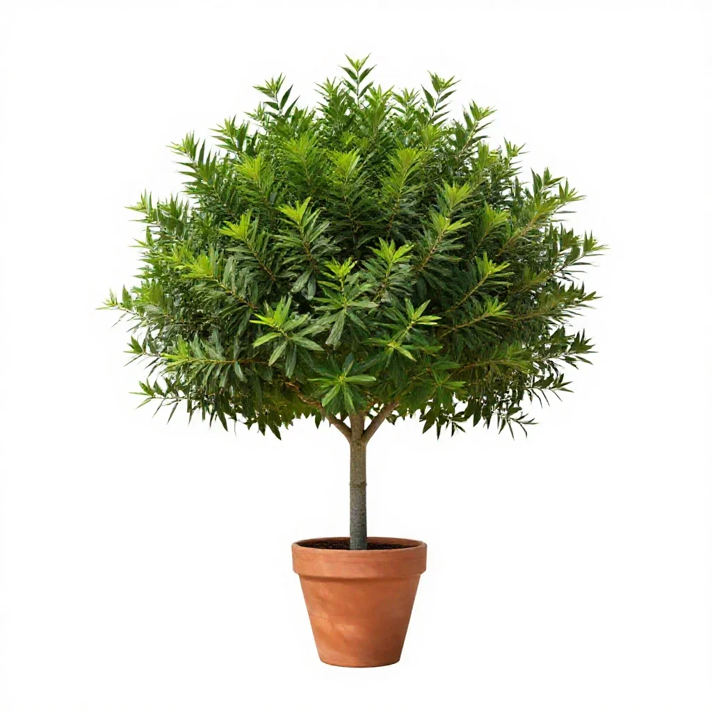 Caper tree isolated on a white background