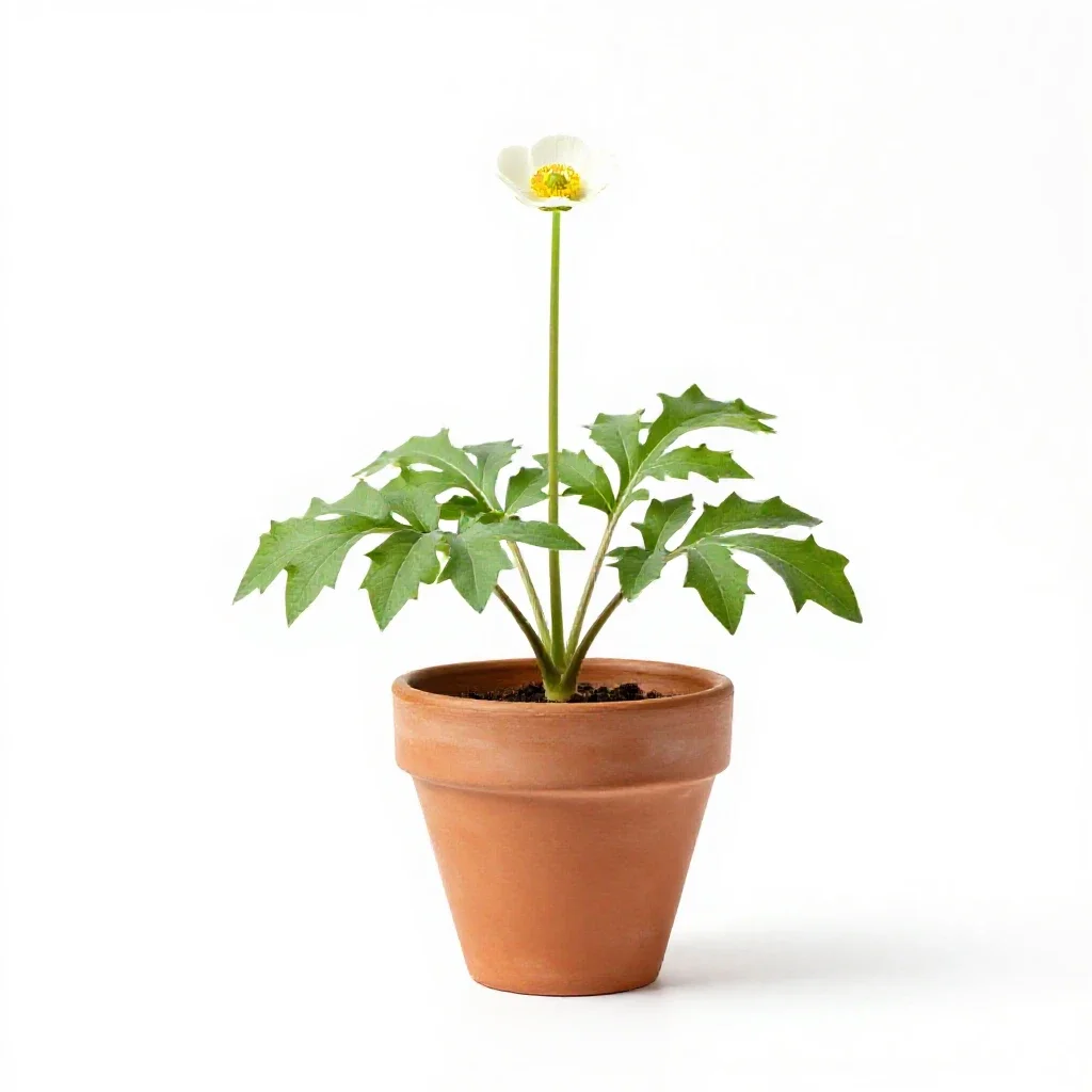 Common buttercup isolated on a white background