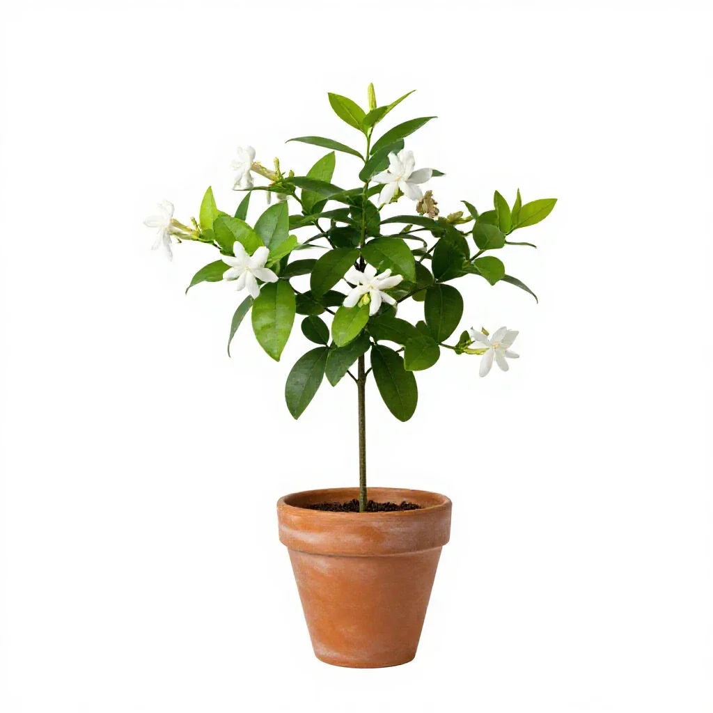 Crape jasmine isolated on a white background