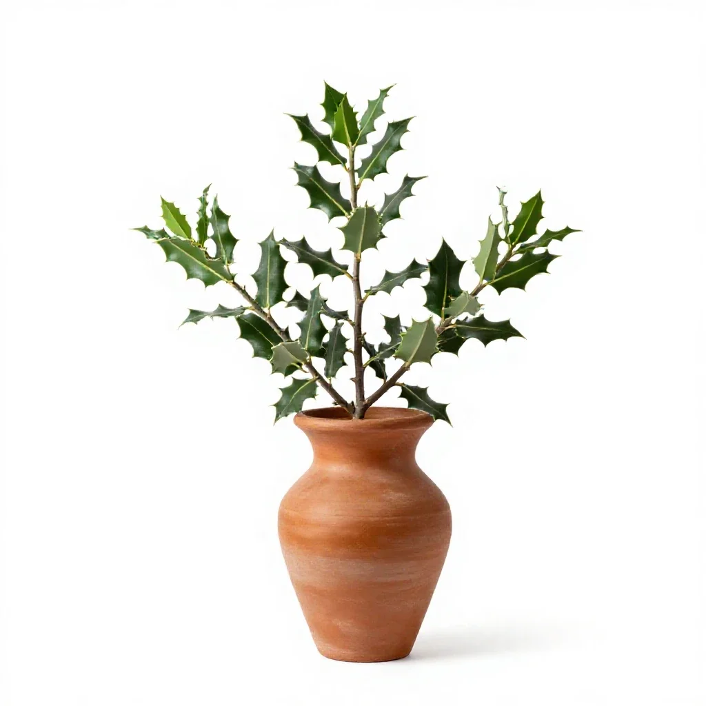 Desert holly isolated on a white background