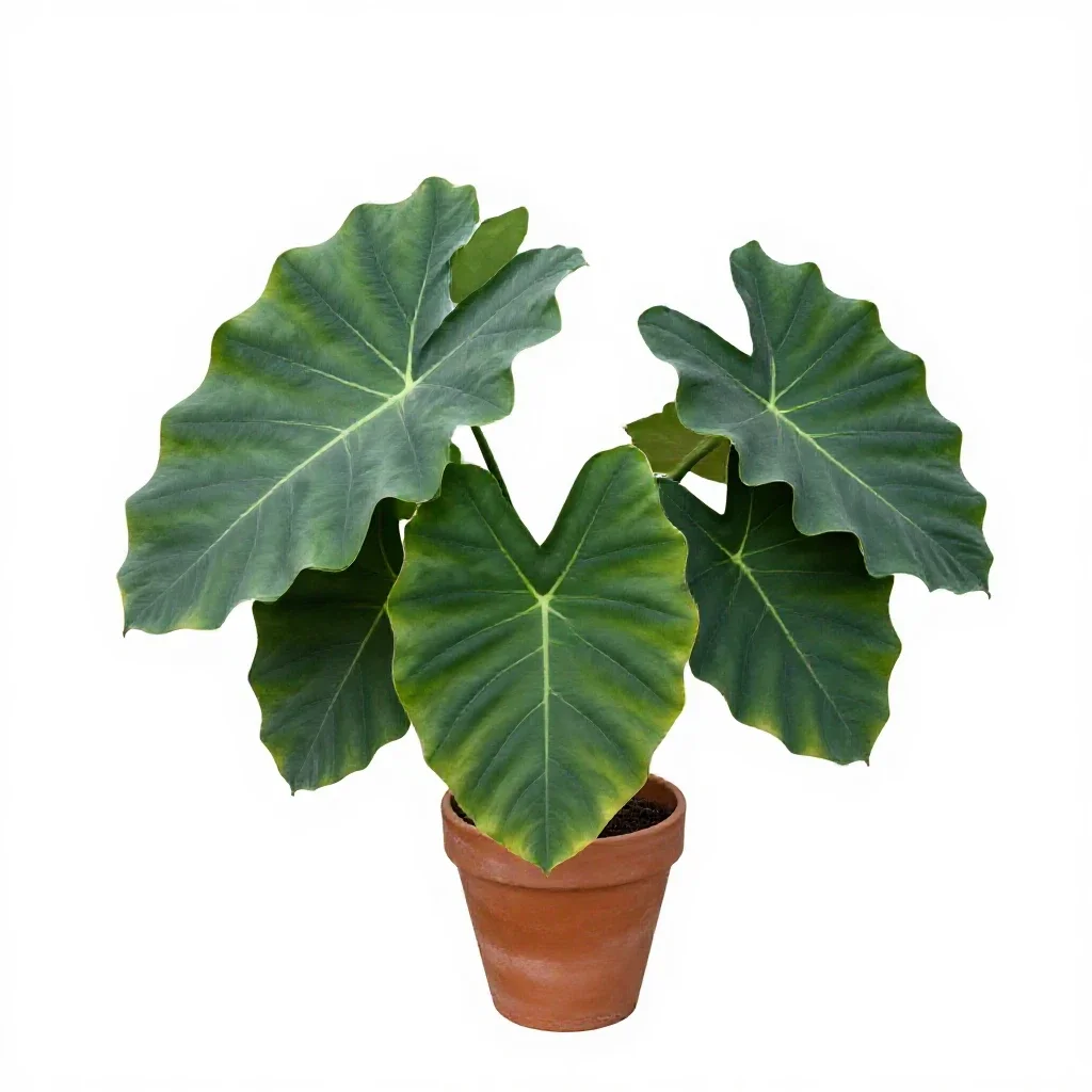 Giant taro isolated on a white background