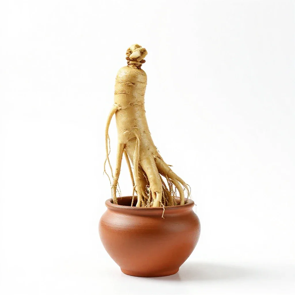 Ginseng isolated on a white background