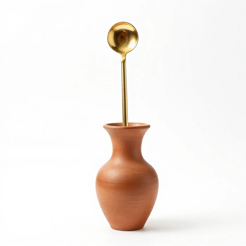 Golden club isolated on a white background