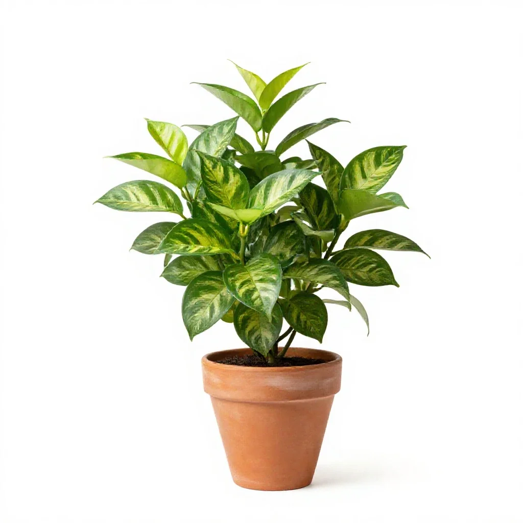 Golden pothos isolated on a white background