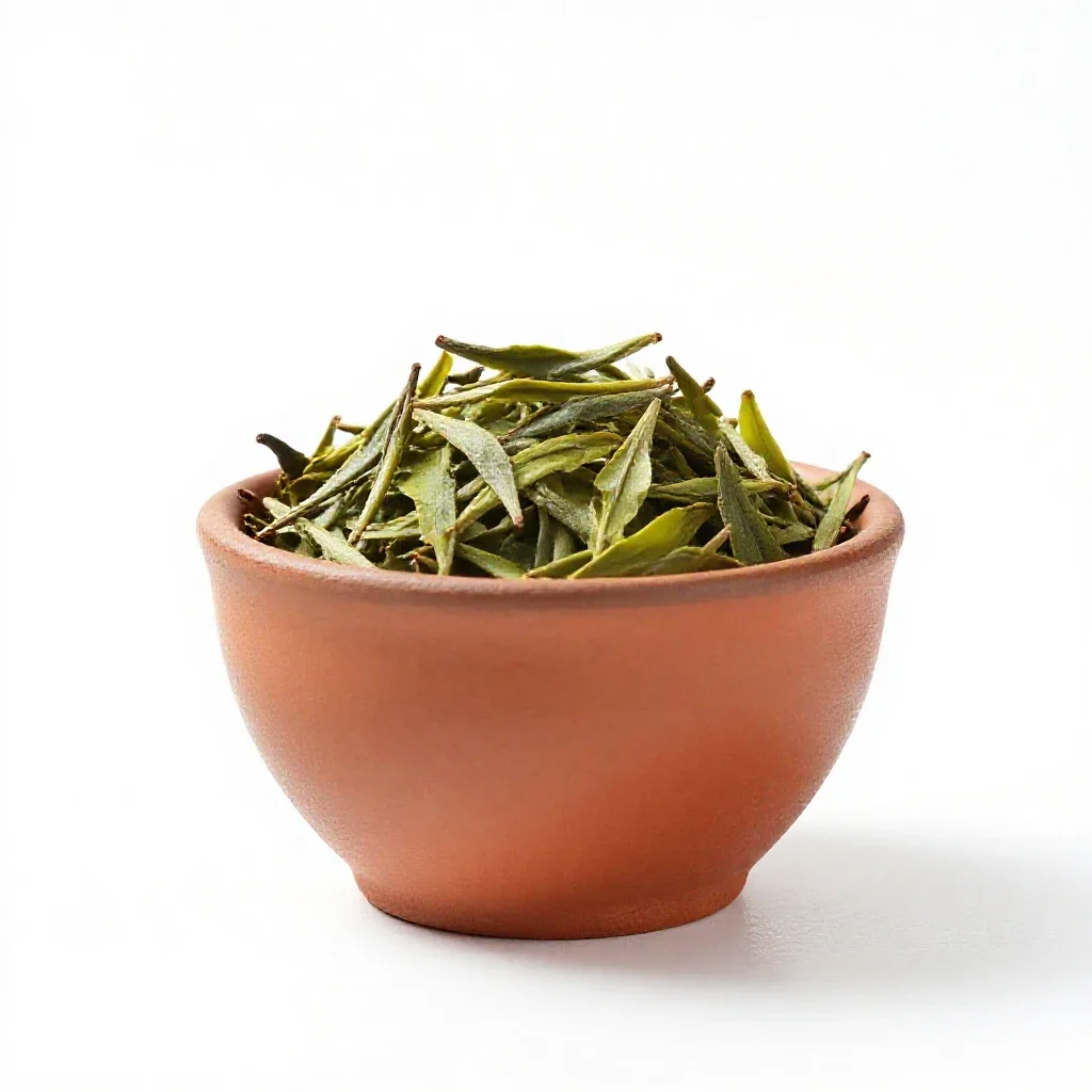 Green tea isolated on a white background