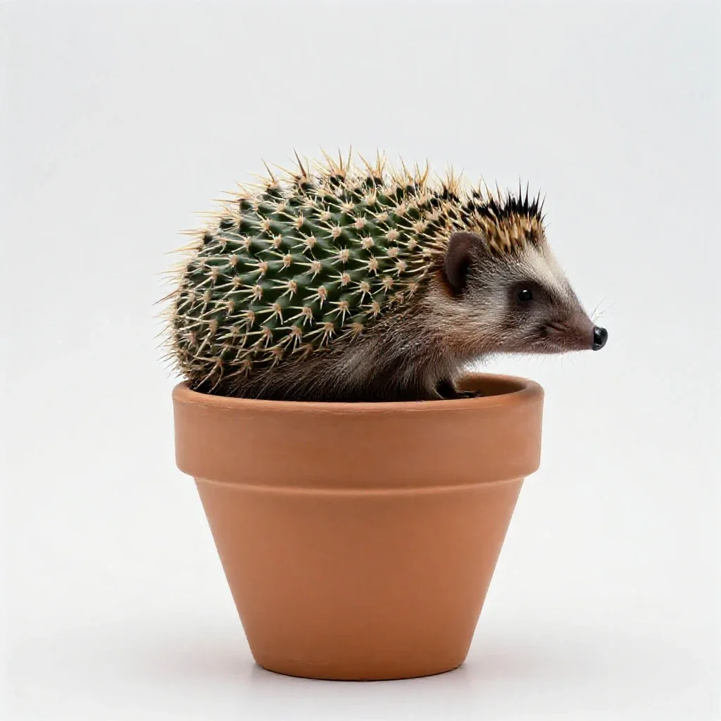 Hedgehog cereus isolated on a white background