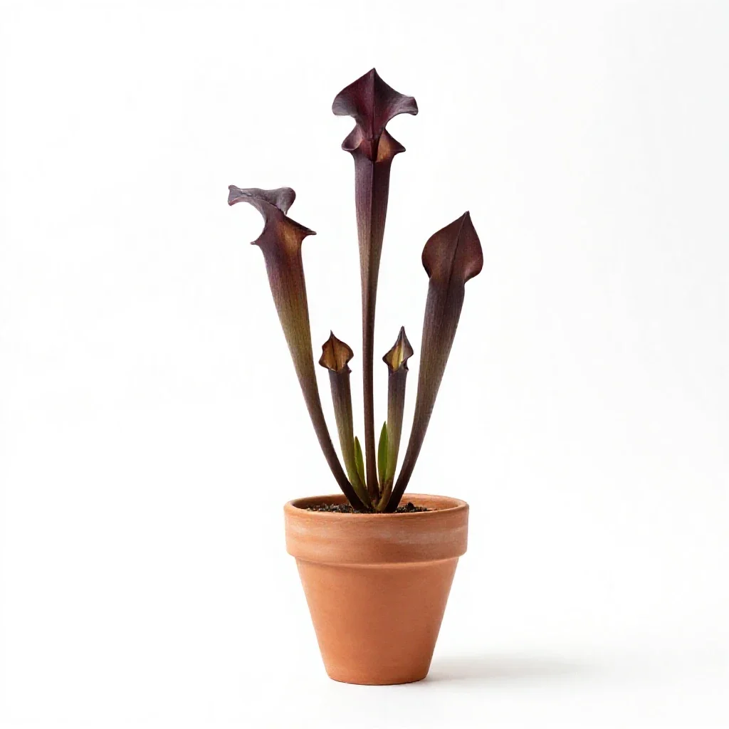 Jack-in-the-pulpit isolated on a white background