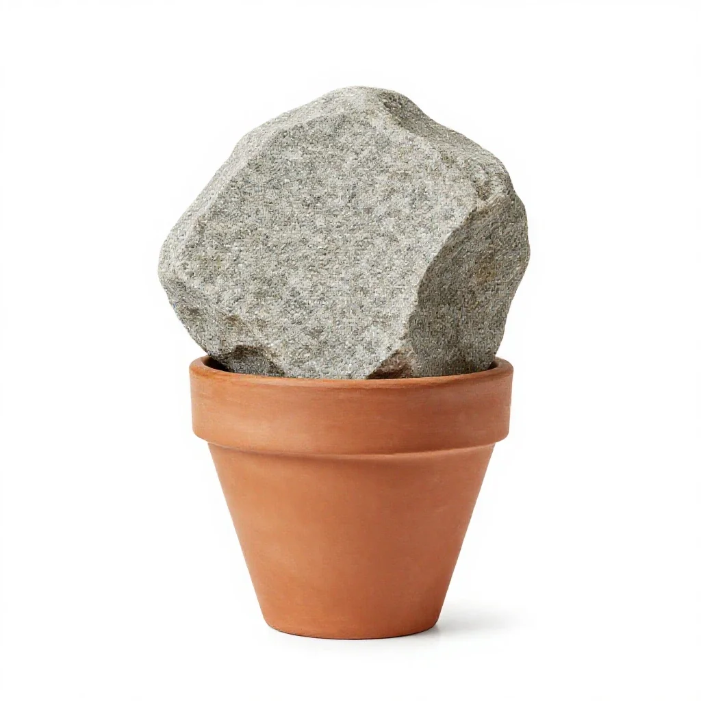 Living granite isolated on a white background