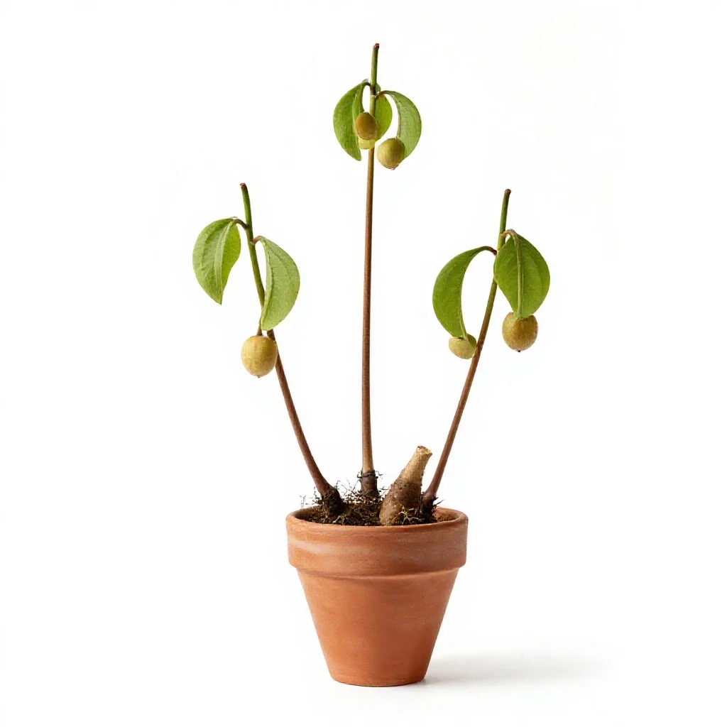 Mayapple isolated on a white background