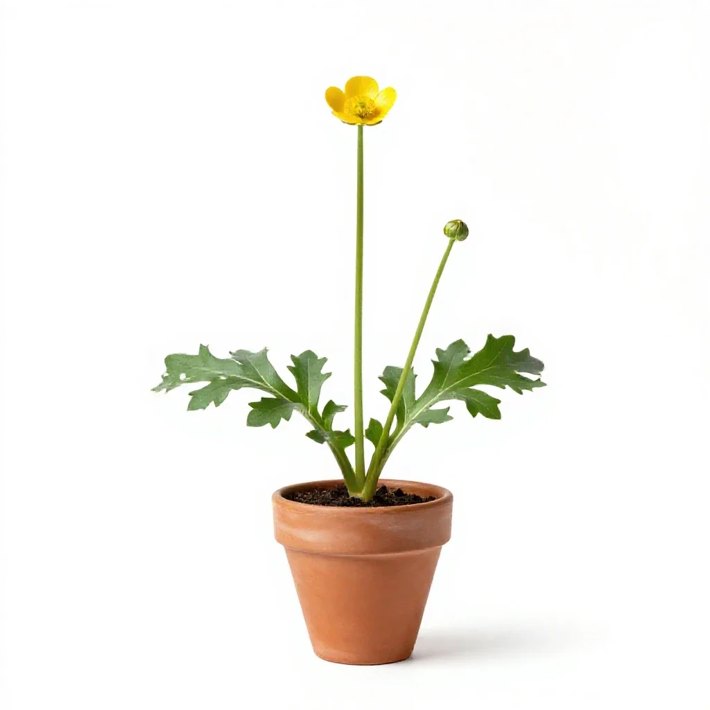 Meadow buttercup isolated on a white background