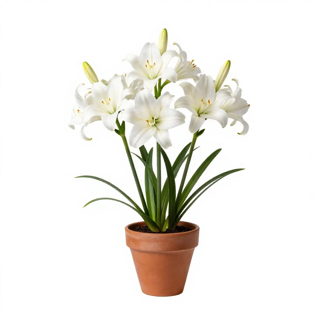 Mountain lily isolated on a white background