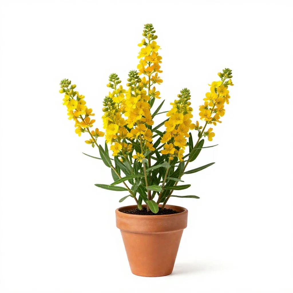 Narrow-leaved flame flower isolated on a white background