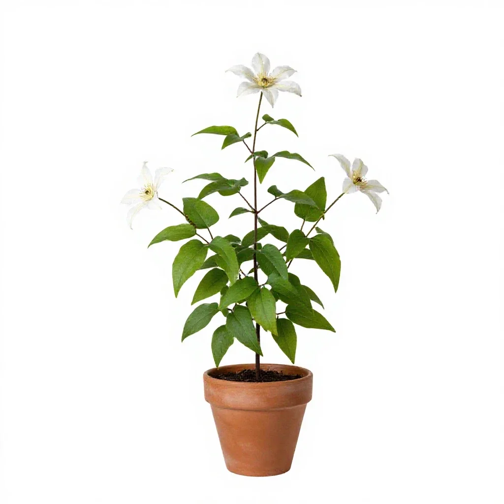 Pipestem clematis isolated on a white background