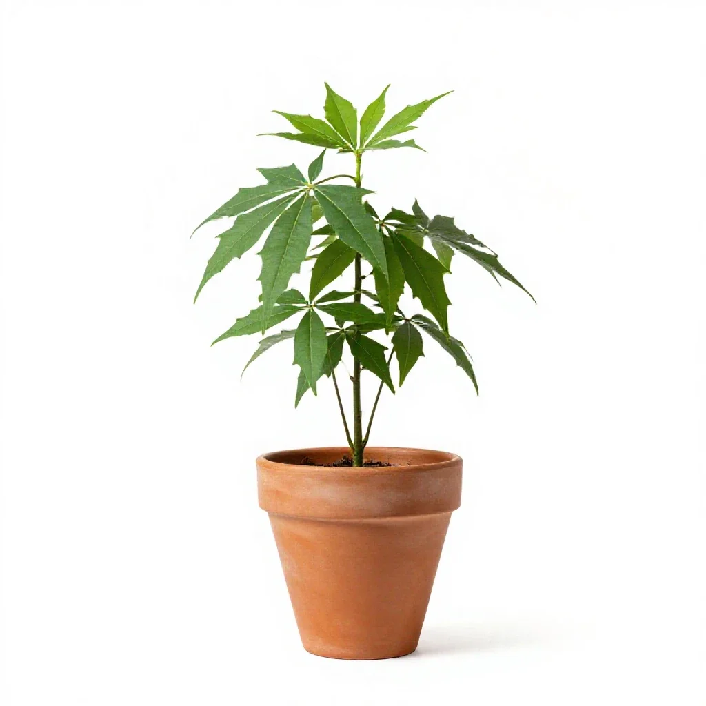 Sensitive plant isolated on a white background