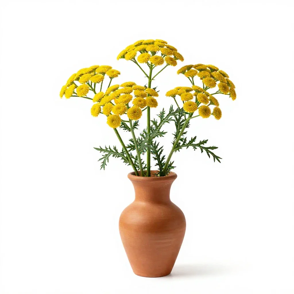 Tansy-leaved rocket isolated on a white background