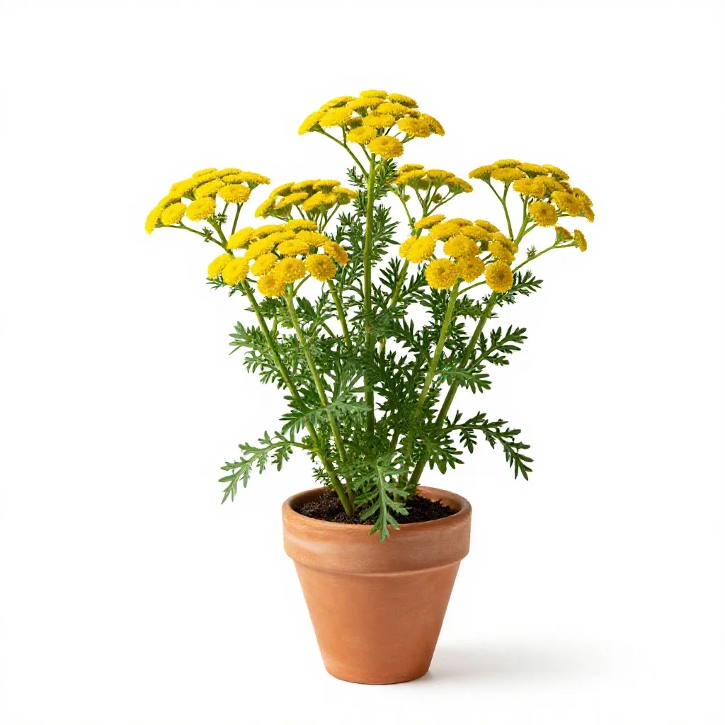 Tansy mustard isolated on a white background