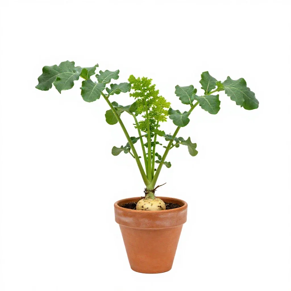 Turnip plant isolated on a white background