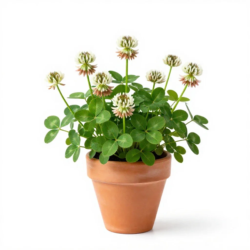 White clover isolated on a white background