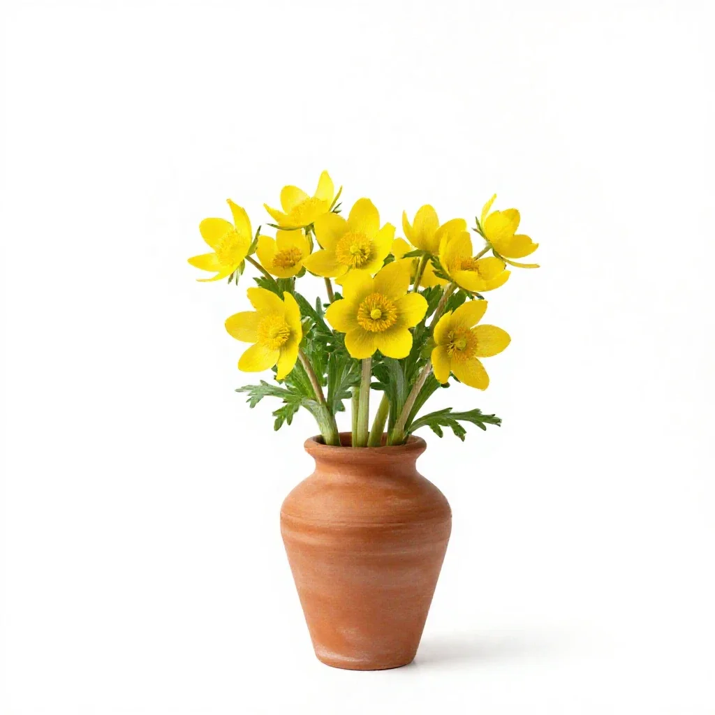 Winter aconite isolated on a white background