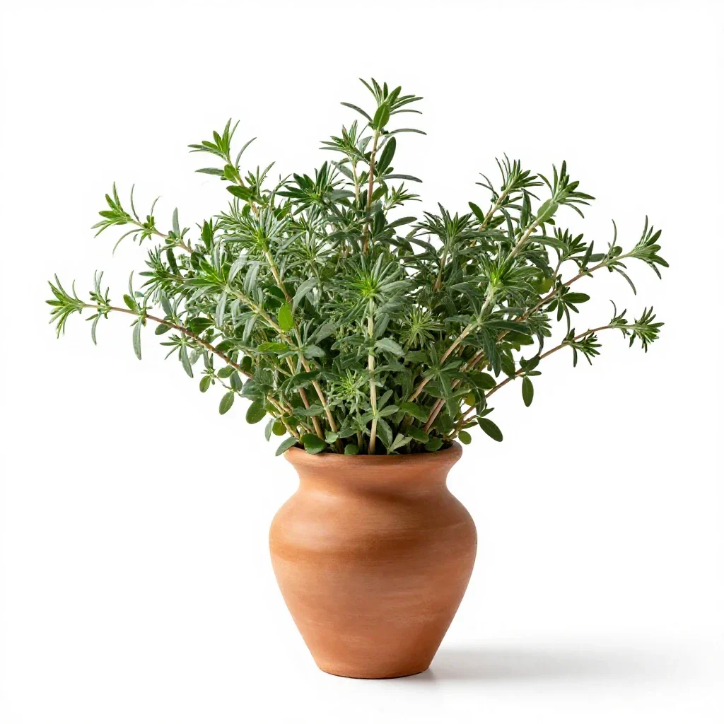 Winter savory isolated on a white background