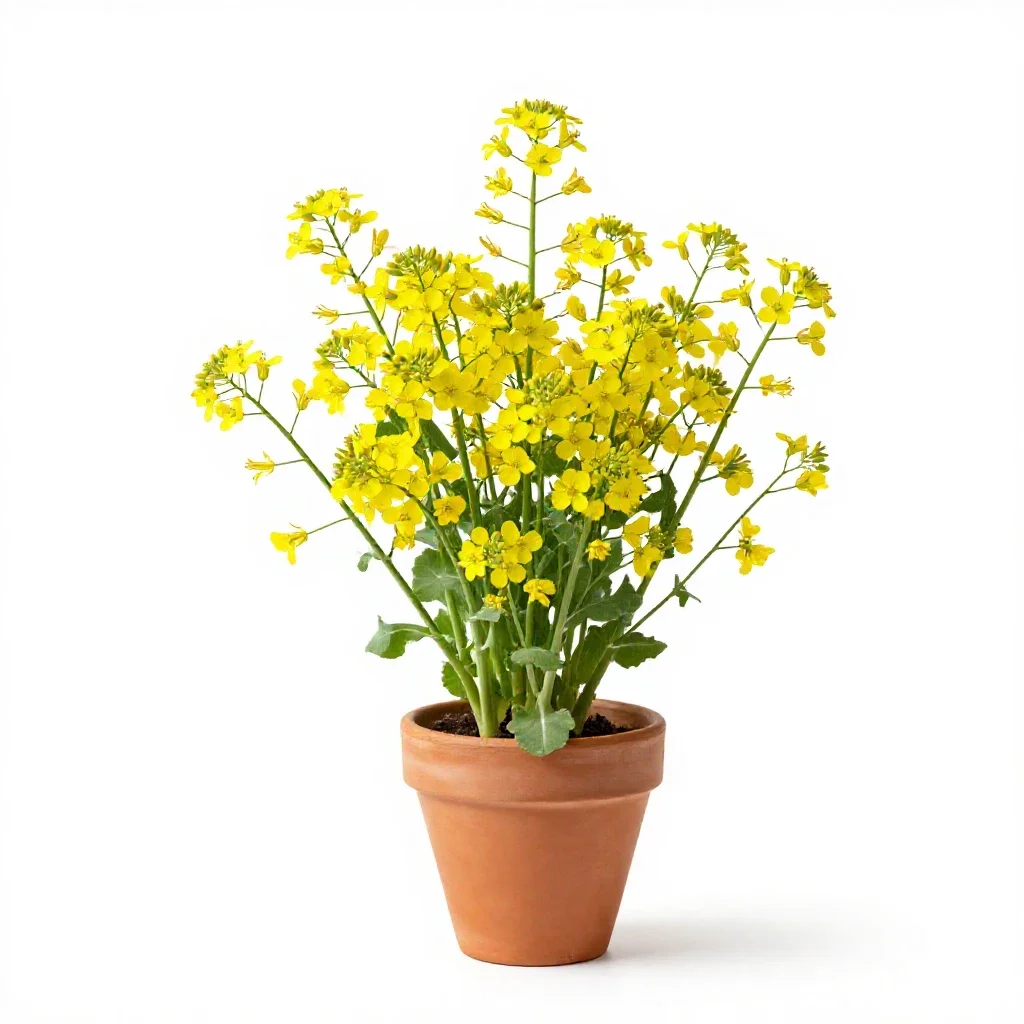 Wormseed mustard isolated on a white background