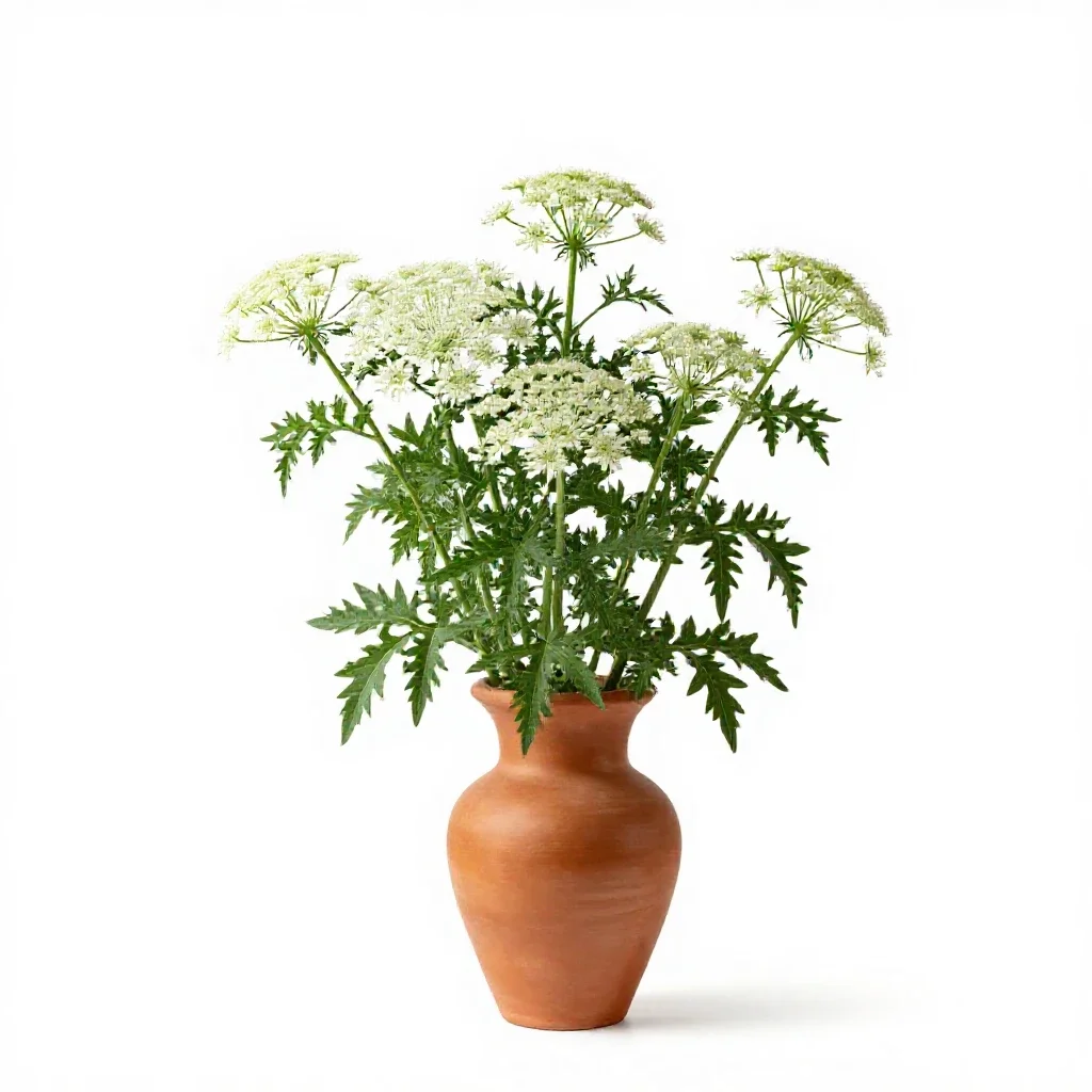 Angelica isolated on a white background